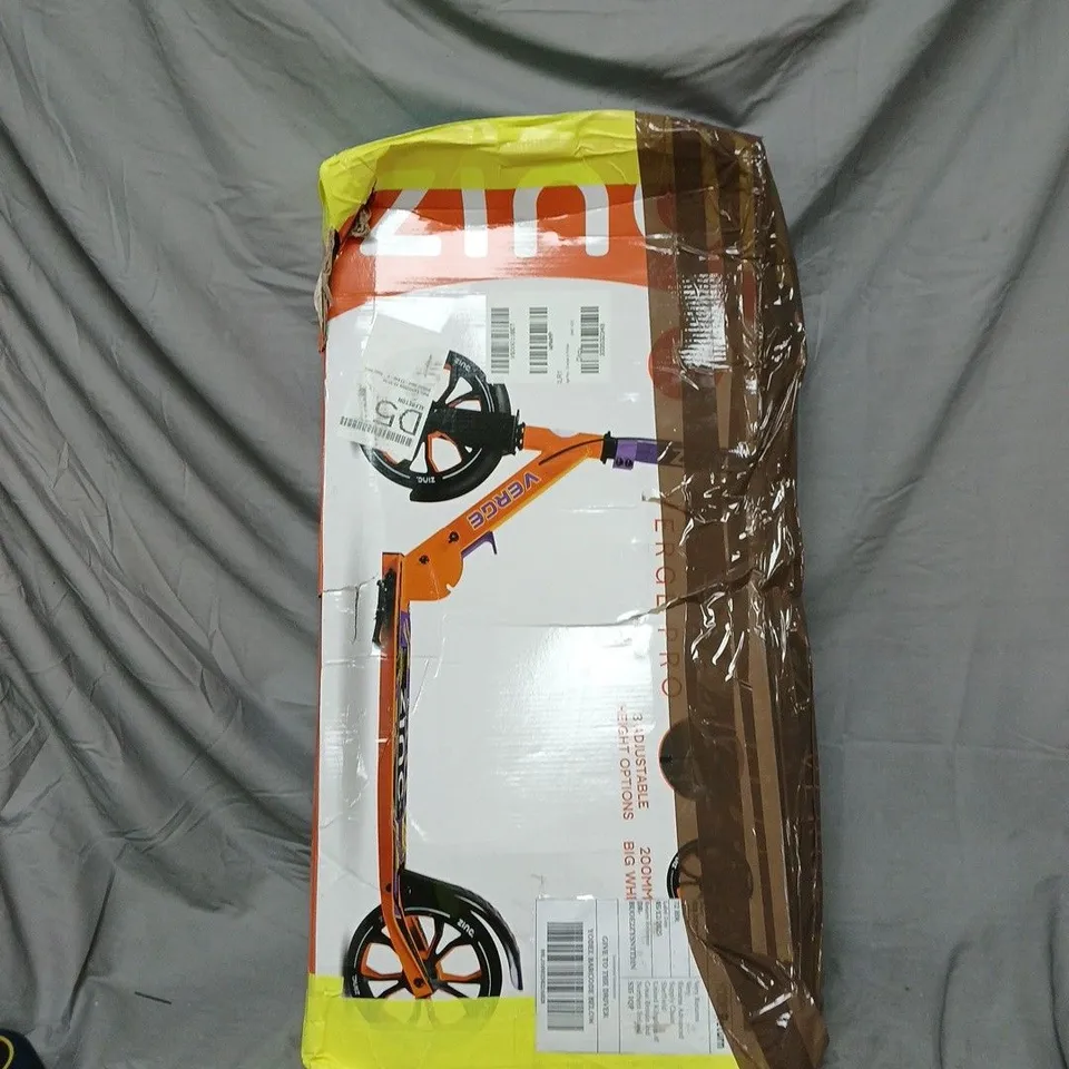 ZINC BIG WHEELED FOLDING VERGE PRO SCOOTER - ORANGE & PURPLE 