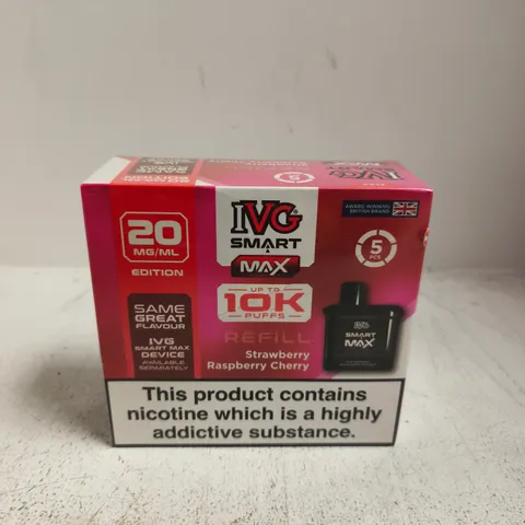 BOXED AND SEALED IVG SMART MAX 5PC REFILL SET (STRAWBERRY RASPBERRY CHERRY)