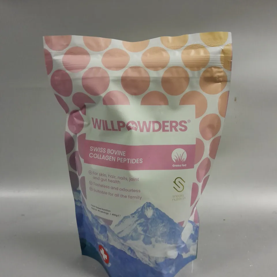 SEALED WILLPOWDERS SWISS BOVINE COLLAGEN PEPTIDES - 400G