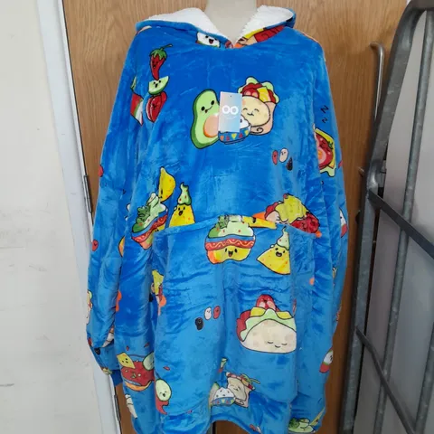 THE OODIE SOFT FLEECE HOODIE IN BLUE ONE SIZE