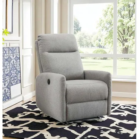 BOXED 78CM WIDE MODERN UPHOLSTERED ELECTRIC POWER RECLINER (2 BOXES)