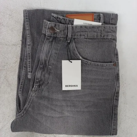 BERSHKA JEANS IN GREY SIZE UK 30