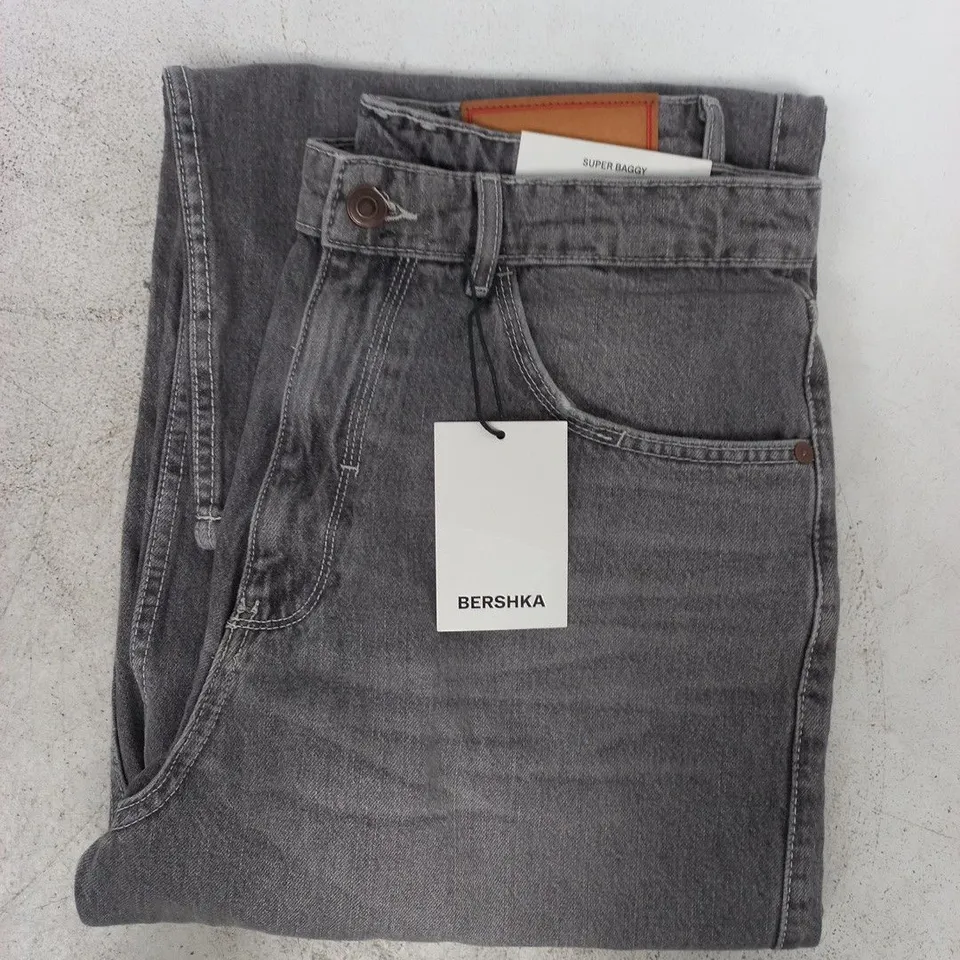 BERSHKA JEANS IN GREY SIZE UK 30