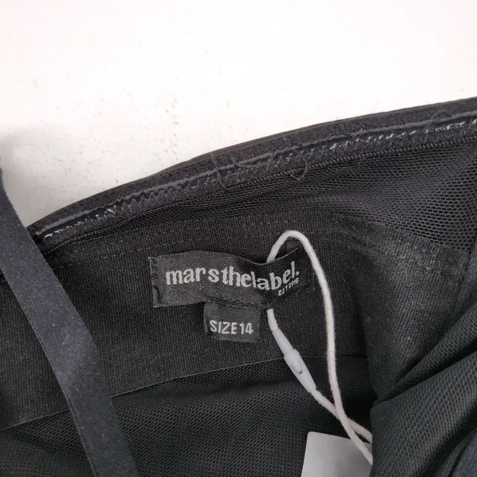 MARS THE LABEL BLACK WOMEN'S BODYSUIT – UK SIZE 14