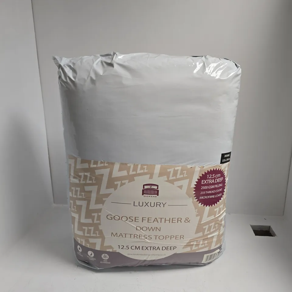 DICKENS LUXURY GOOSE FEATHER & DOWN MATTRESS TOPPER (12.5CM DEEP) - DOUBLE