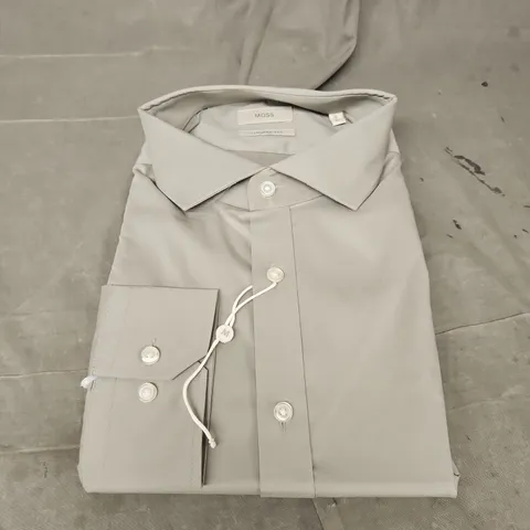 MOSS TAILORED FIT POCKET DRESS SHIRT IN SAGE SIZE 18/46