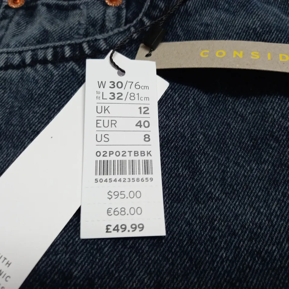TOPSHOP EDITOR RIGID STRAIGHT LEG JEANS - W30 L32