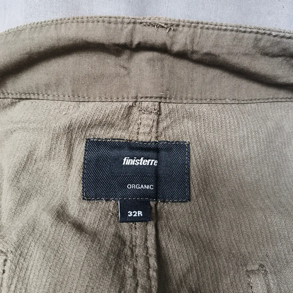 FINISTERRE ORGANIC GREEN CORDUROY TROUSERS SIZE 32R