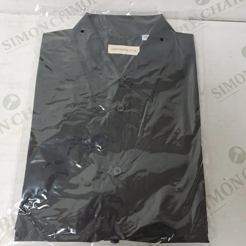 SEALED SET OF 6 BRAND NEW CORPORATIVE STYLE BLACK WOMENS SHIRT - XS