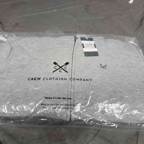 CREW CLOTHING COMPANY ZIP HOODIE – GREY, UK M