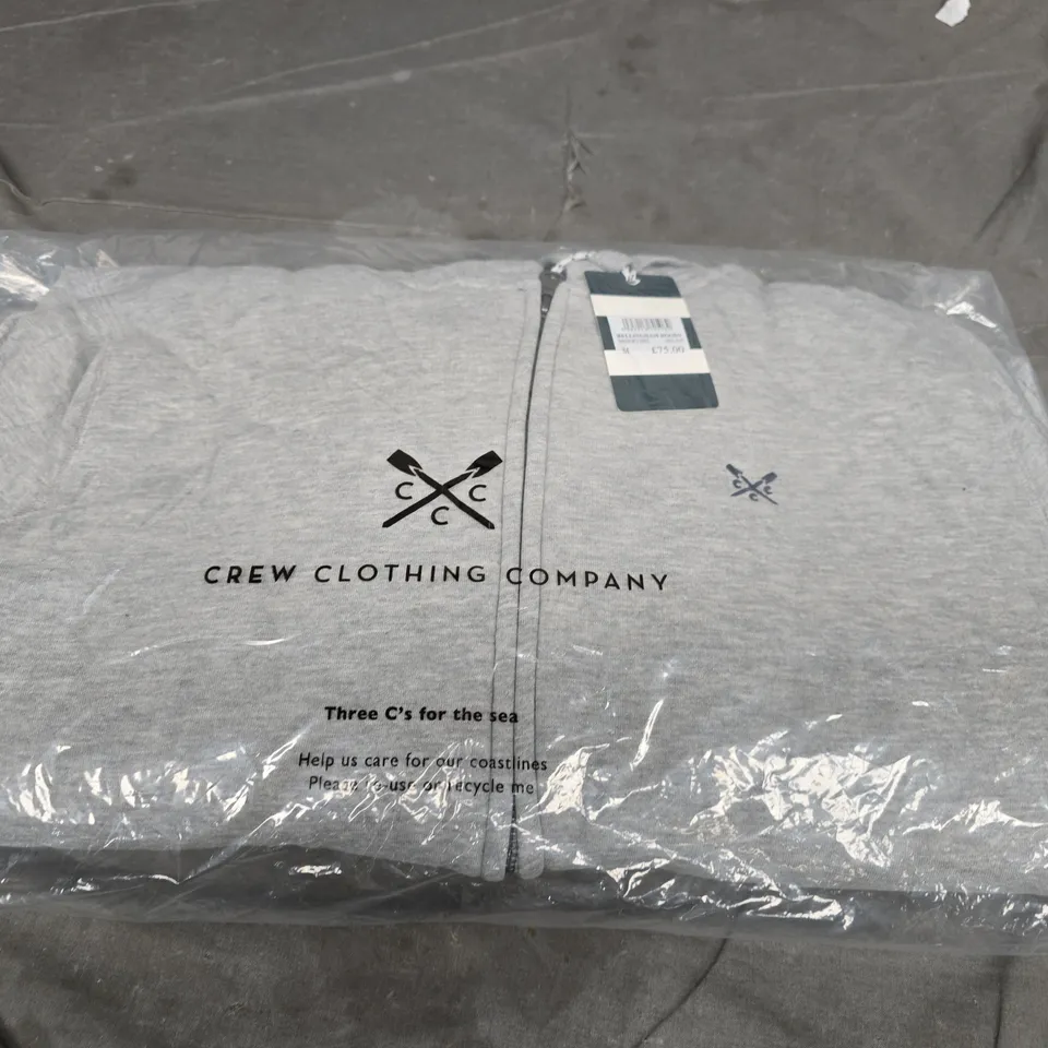 CREW CLOTHING COMPANY ZIP HOODIE – GREY, UK M