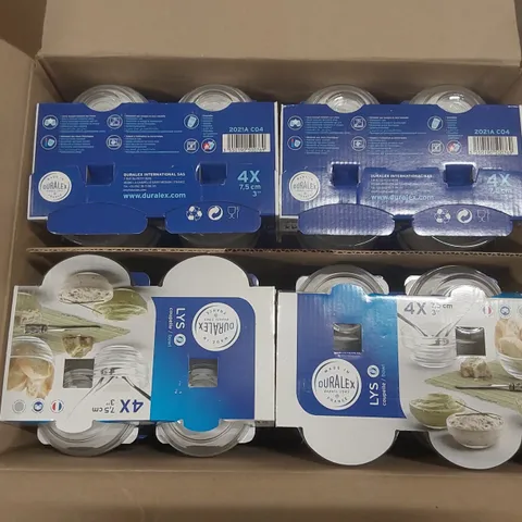 BOX CONTAINING APPROXIMATELY 80x BRAND NEW DURALEX COUPELESS 7.5CM BOWLS