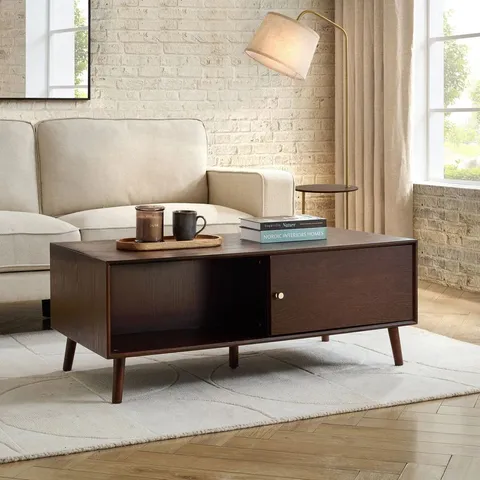 BOXED DUSK HEIDI OAK COFFEE TABLE - WALNUT (1 BOX)