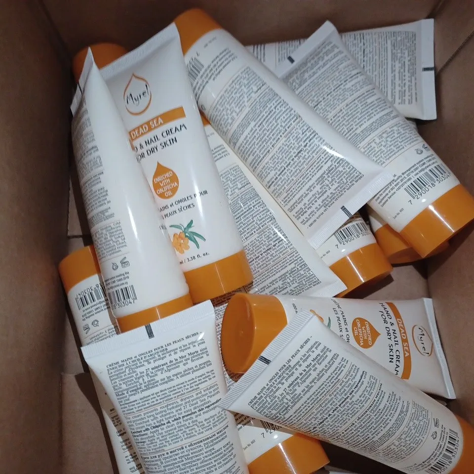 LOT OF APPROX 15 X 100ML MYREL DEAD SEA ENRICHED WITH OBLIPICHA OIL HAND & NAIL CREAM 