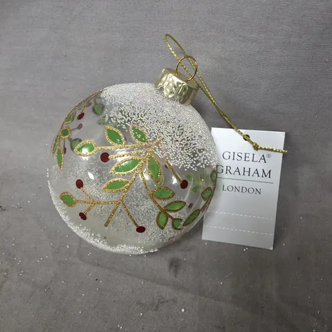 SET OF 6 GISELA GRAHAM DECORATIVE CLEAR BAUBLES