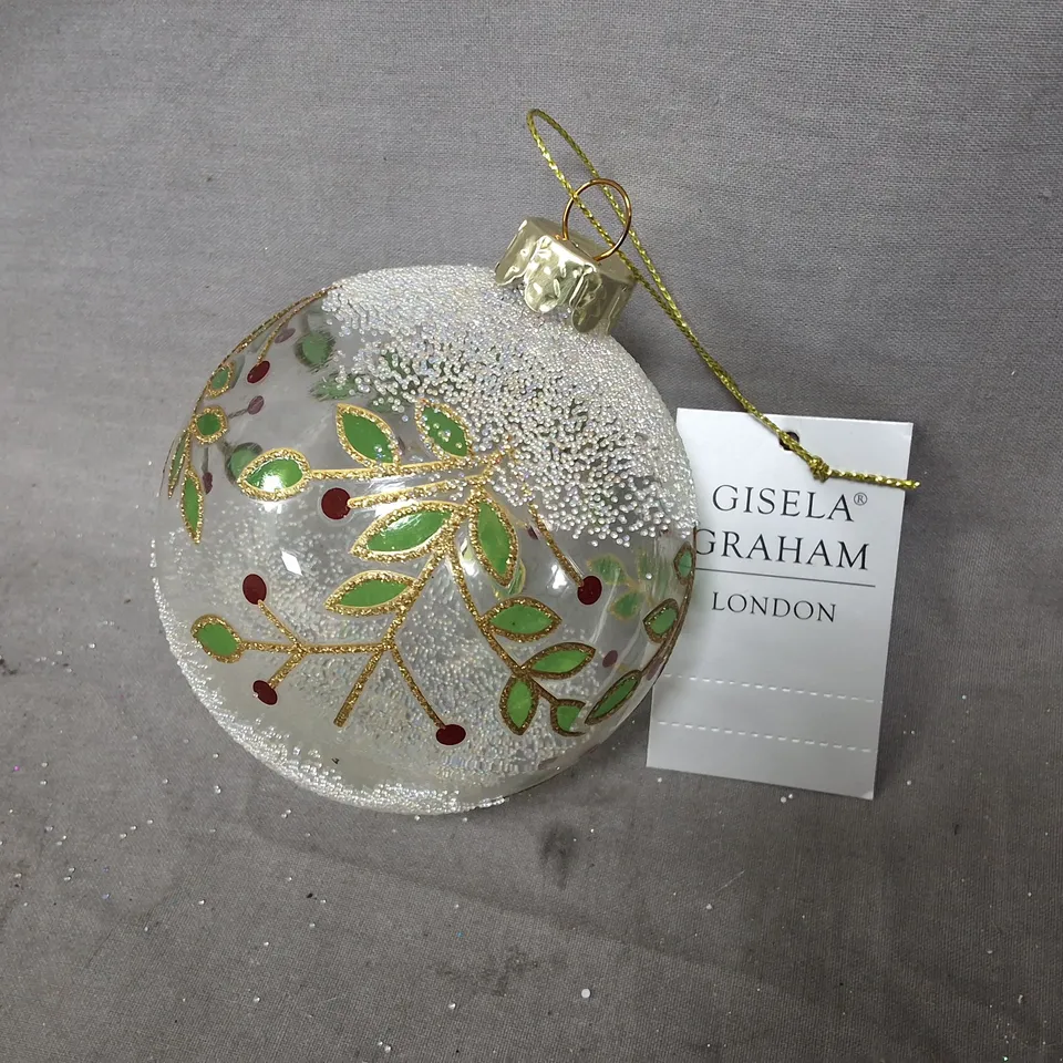 SET OF 6 GISELA GRAHAM DECORATIVE CLEAR BAUBLES