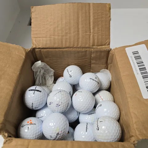 BOX OF APPROXIMATELY 20 ASSORTED GOLF BALLS 