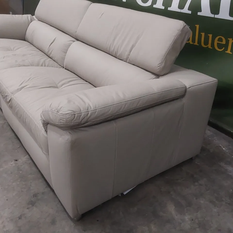 QUALITY DESIGNER BRADY ITALIAN LEATHER 4 SEATER SOFA