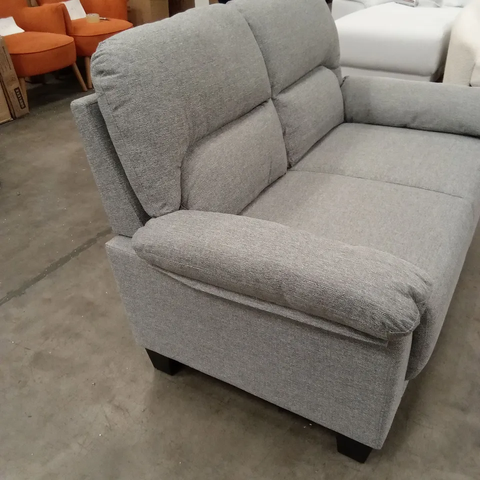 KENTON SMALL 2 SEATER SOFA, LIGHT GREY CLASSIC LINEN-WEAVE FABRIC