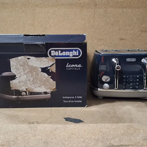 BOXED DELONGHI CTOC4003.BL 4 SLICE TOASTER