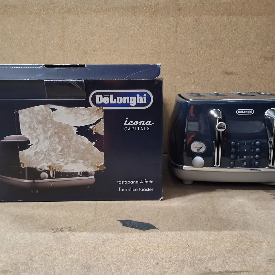 BOXED DELONGHI CTOC4003.BL 4 SLICE TOASTER