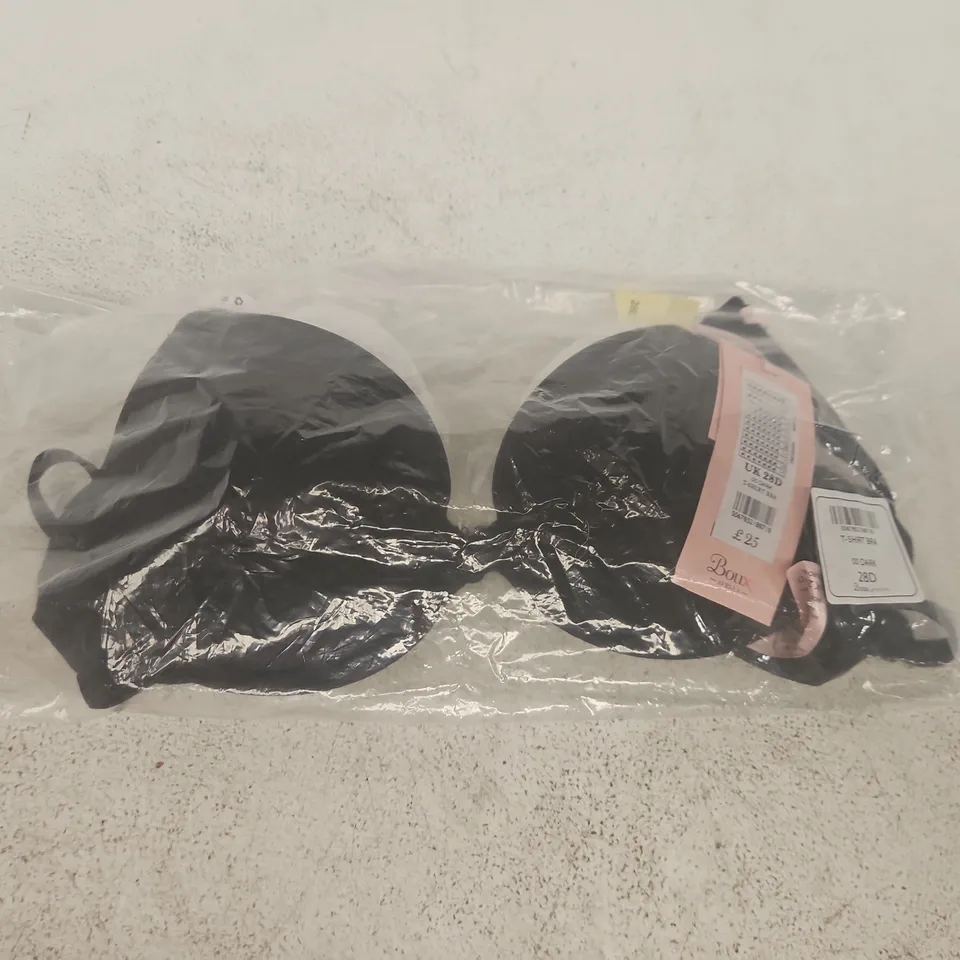 BAGGED BOUX AVENUE T-SHIRT BRA IN BLACK SIZE 28D