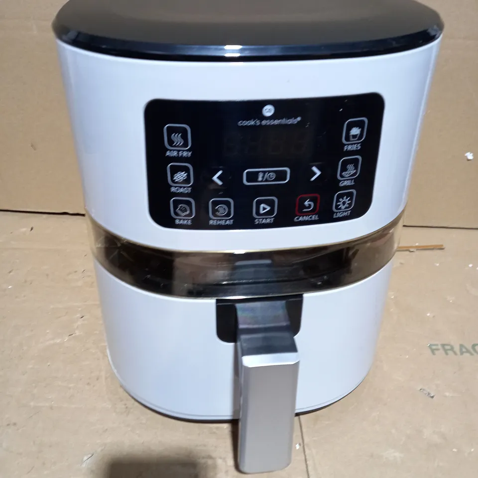 COOK'S ESSENTIALS 4.0L AIR FRYER WITH DIGITAL TOUCHSCREEN & VIEWING SCREEN - COOL GREY