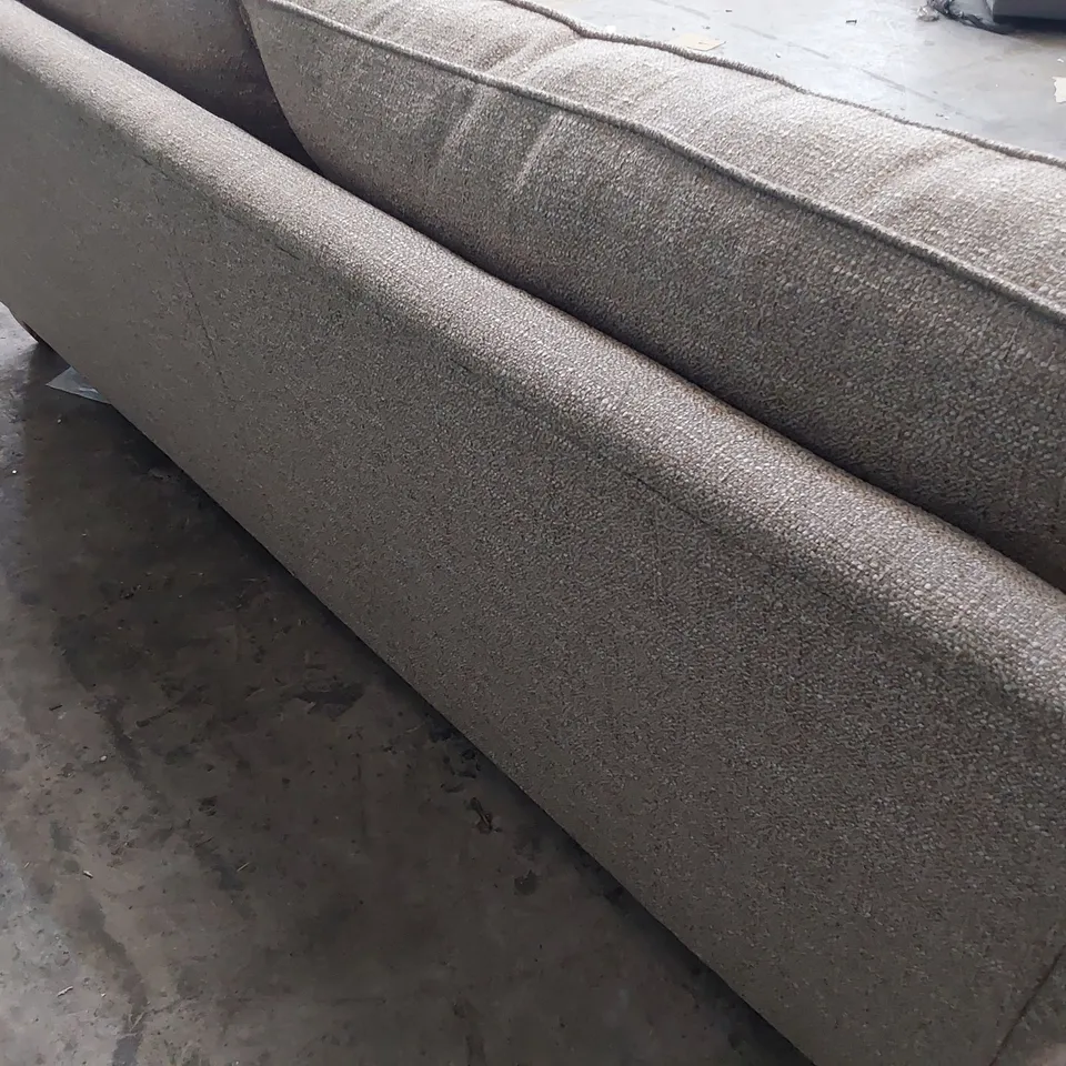 QUALITY BRITISH DESIGNER LOUNGE Co. FOUR SEATER SOFA OATMEAL FABRIC 
