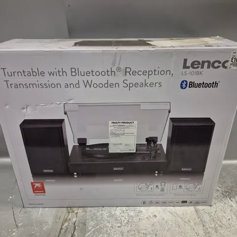LENCO LS-10BK TURNTABLE WITH BUILT-IN SPEAKERS