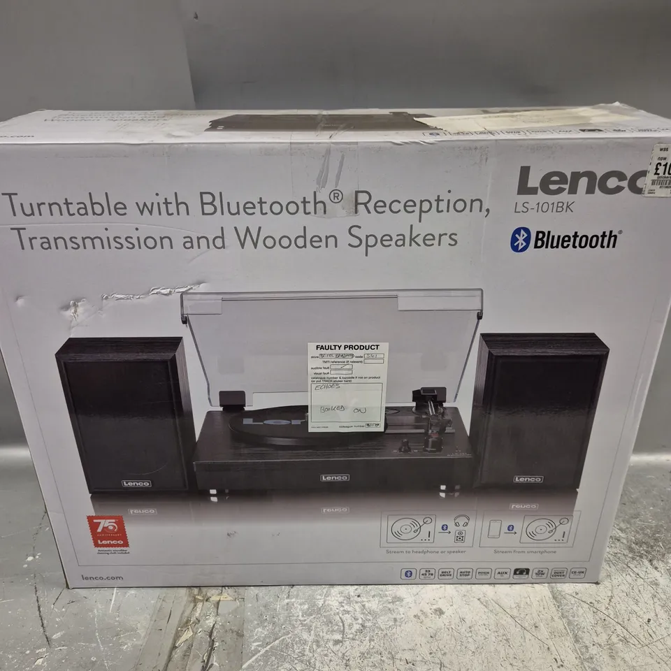 LENCO LS-10BK TURNTABLE WITH BUILT-IN SPEAKERS