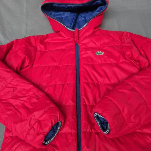 LACOSTE LOGO PADDED COAT SIZE UNSPECIFIED