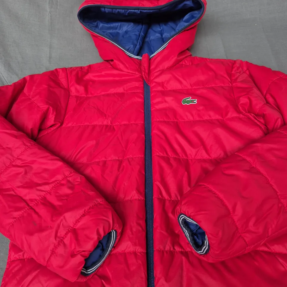 LACOSTE LOGO PADDED COAT SIZE UNSPECIFIED