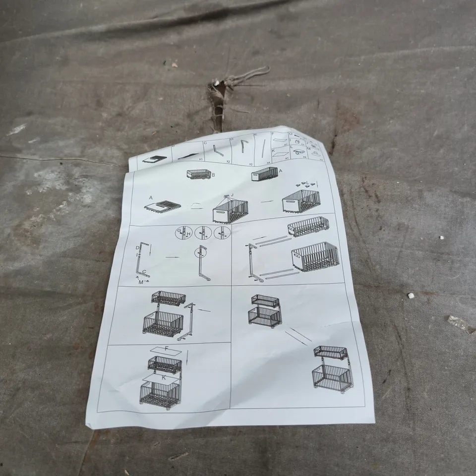 BLACK METAL STORAGE CABINET/DRAWERS WITH INSTRUCTIONS