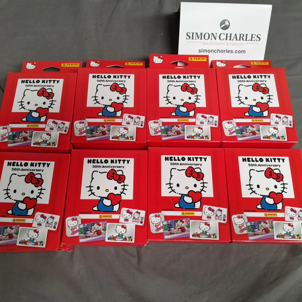 LOT OF 30 PACKS OF PANINI HELLO KITTY 50TH ANNIVERSARY STICKERS - 17 PACKS PER BOX