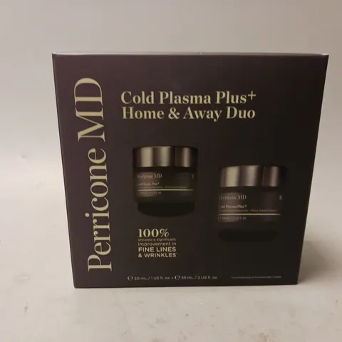 APPROXIMATELY 9 BOXED PERRICONE MD COLD PLASMA PLUS+ HOME & AWAY DUO