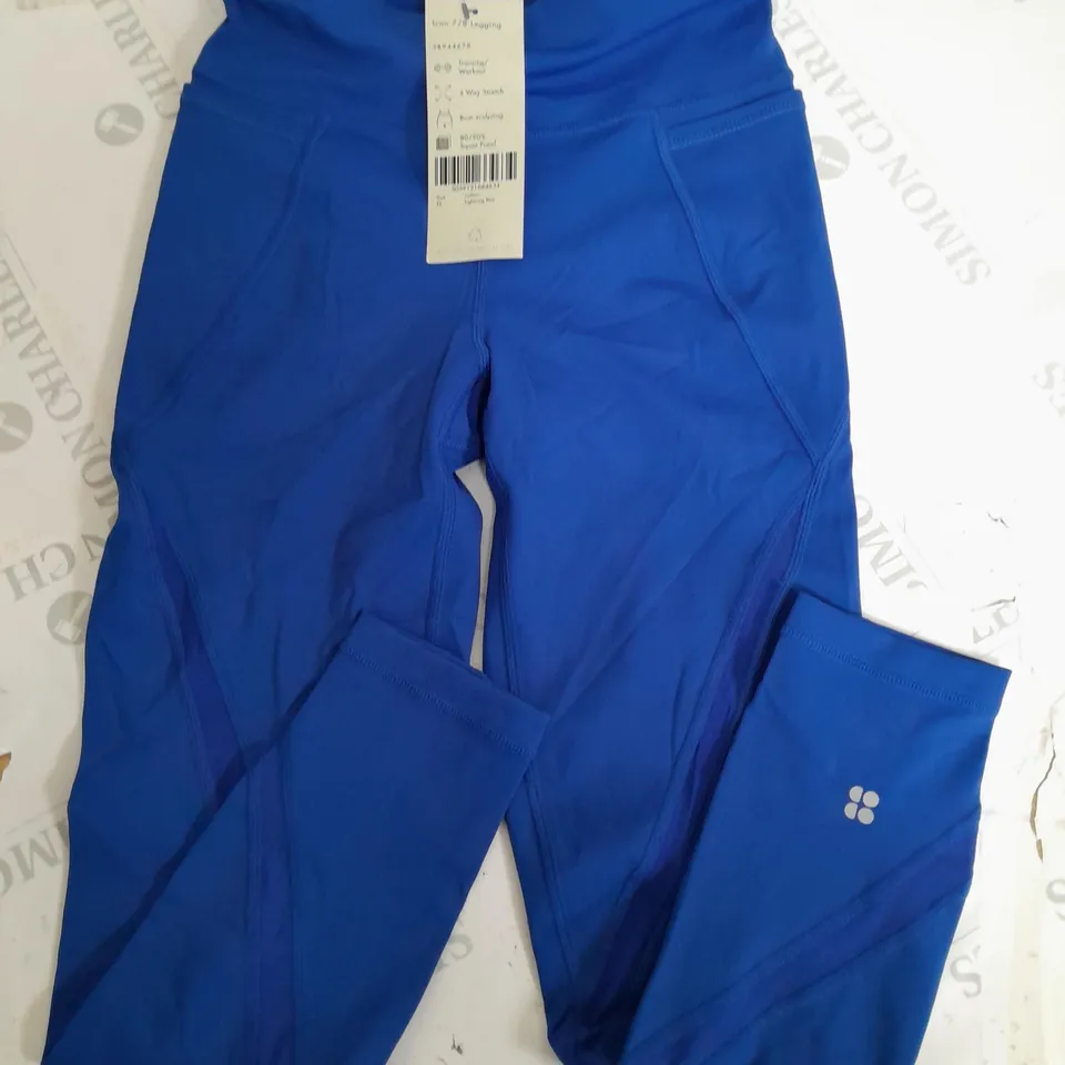 SWEATY BETTY SUPER POWER ICON 7/8 LEGGINGS IN BLUE - XS