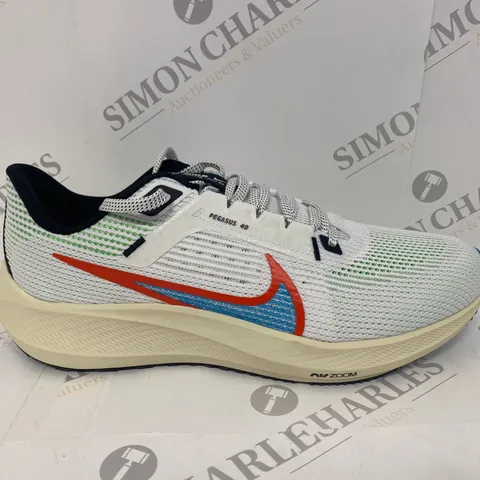 PAIR OF NIKE PEGASUS GREEN/BLUE TRAINERS SIZE 8.5