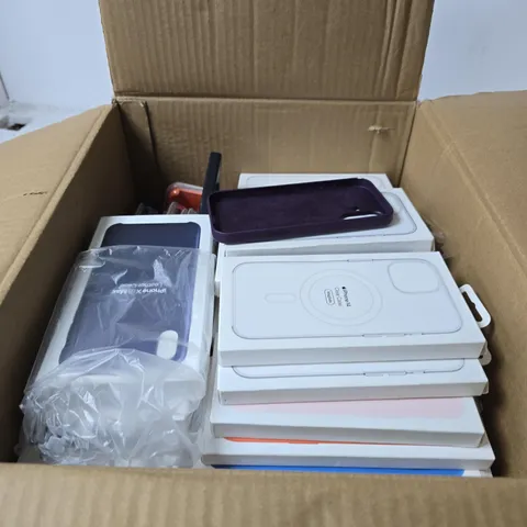 BOX OF APPROXIMATELY 50 ASSORTED I PHONE CASES 