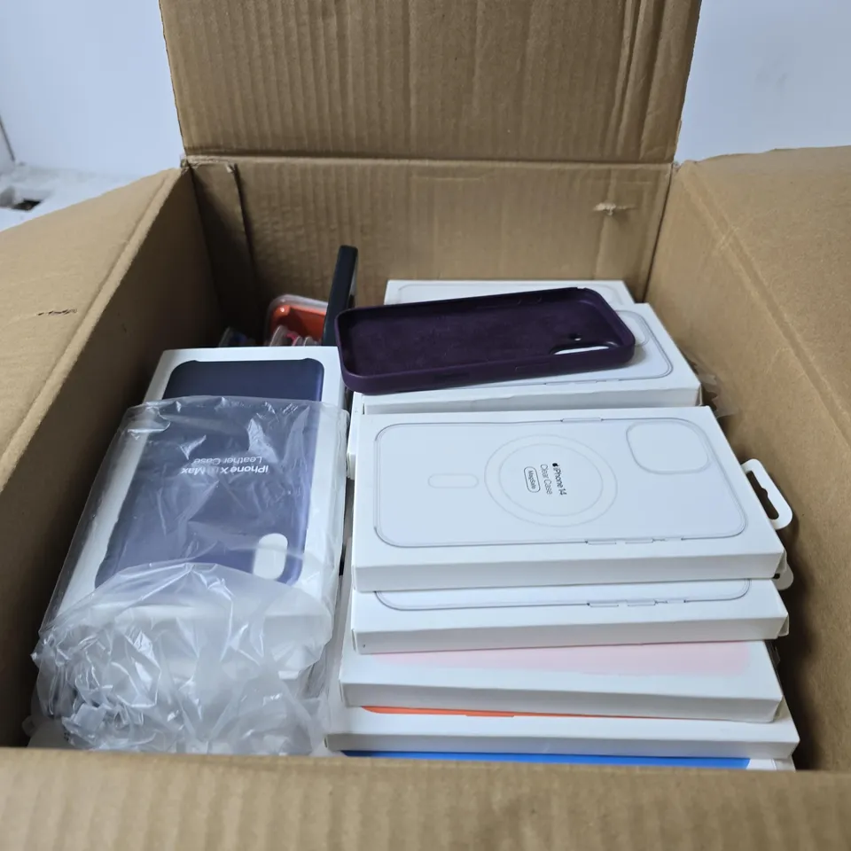 BOX OF APPROXIMATELY 50 ASSORTED I PHONE CASES