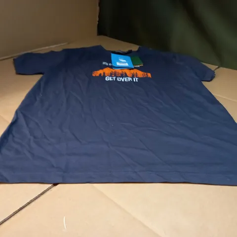 REGATTAINDIA GREY SLOGAN T-SHIRT - LARGE