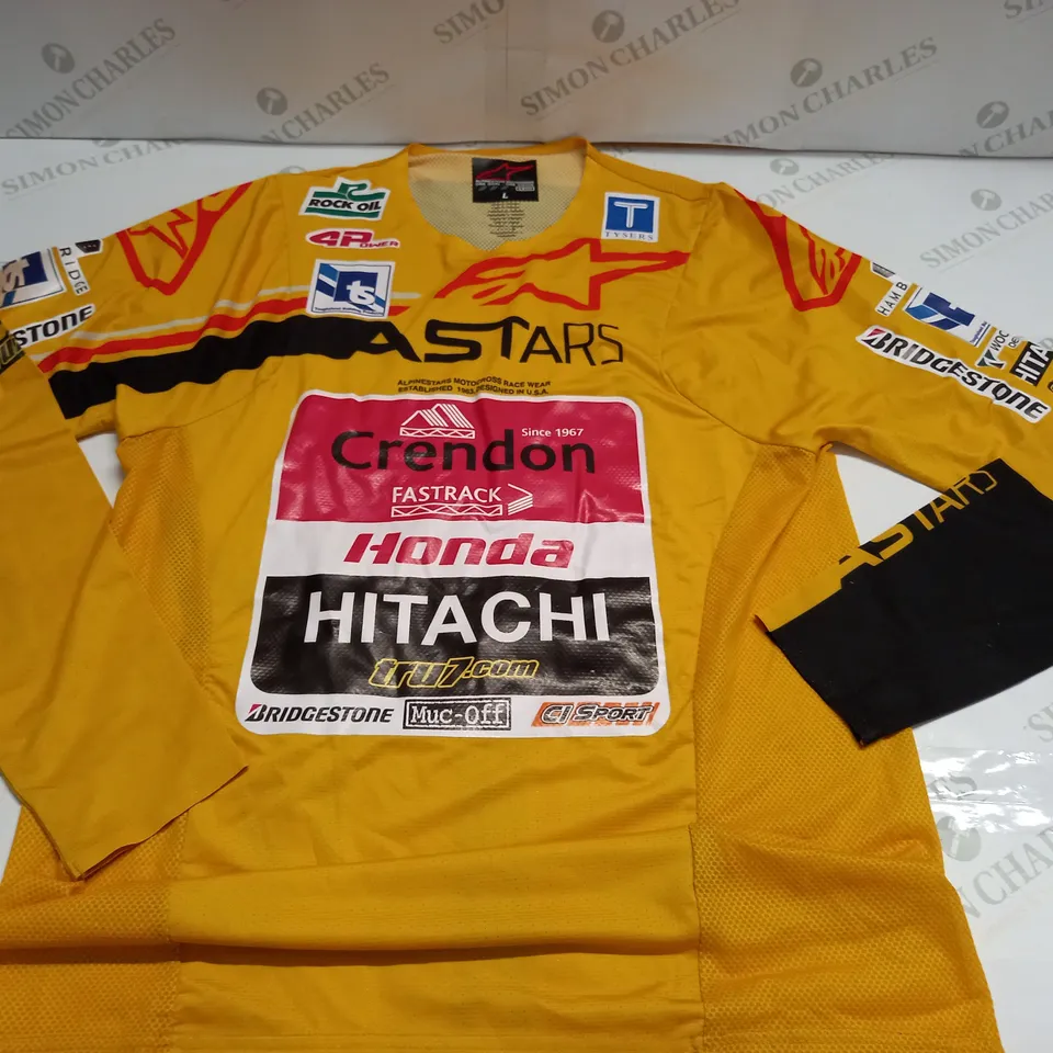 ALPINESTARS YELLOW MOTORCROSS JERSEY - L
