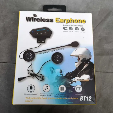 BT12 Wireless Earphones – In-Ear Headphones with Microphone (Boxed)