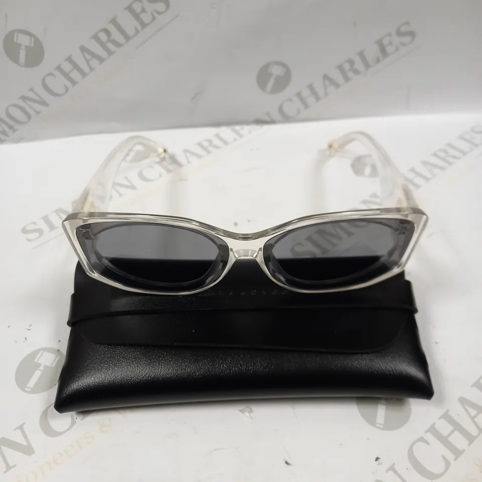 RAILS OF LONDON CLEAR FRAMED CAT EYE SUNGLASSES 