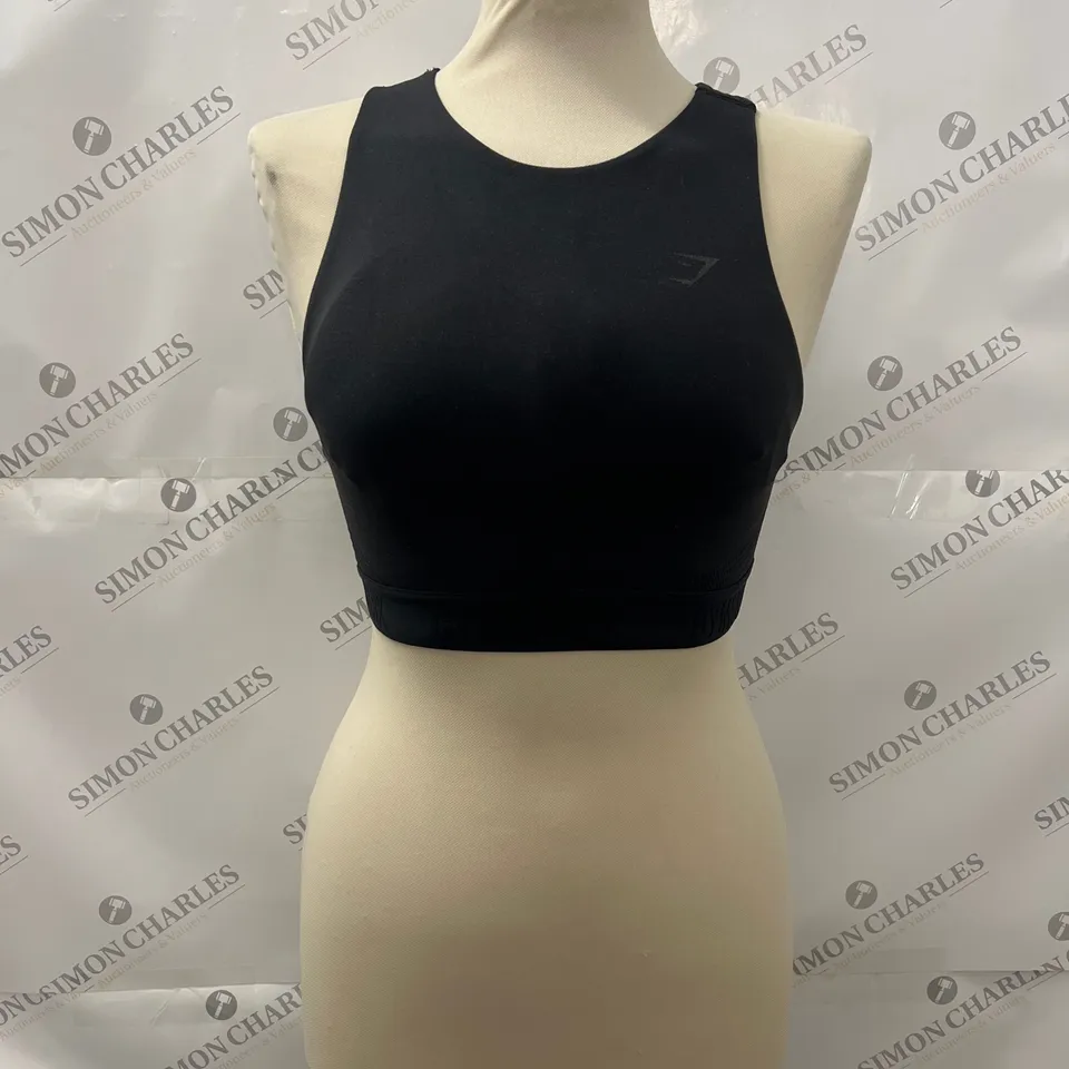 GYMSHARK PADDED SPORTS BRA IN BLACK SIZE M