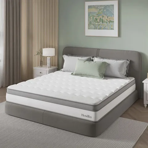 QUALITY BAGGED BOZKOV 25CM GEL MEMORY FOAM POCKET SPRUNG SINGLE MATTRESS