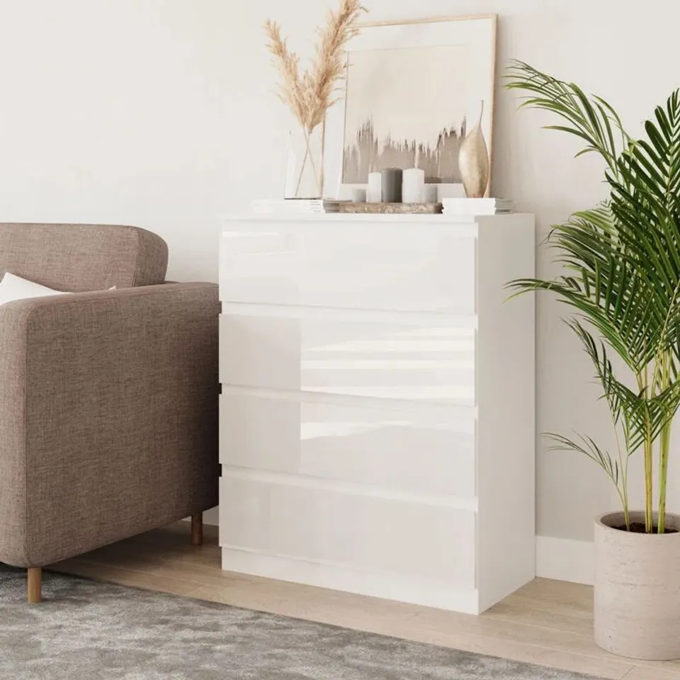 BOXED ANALUZ SOLID WOOD 70CM W CHEST OF DRAWERS 