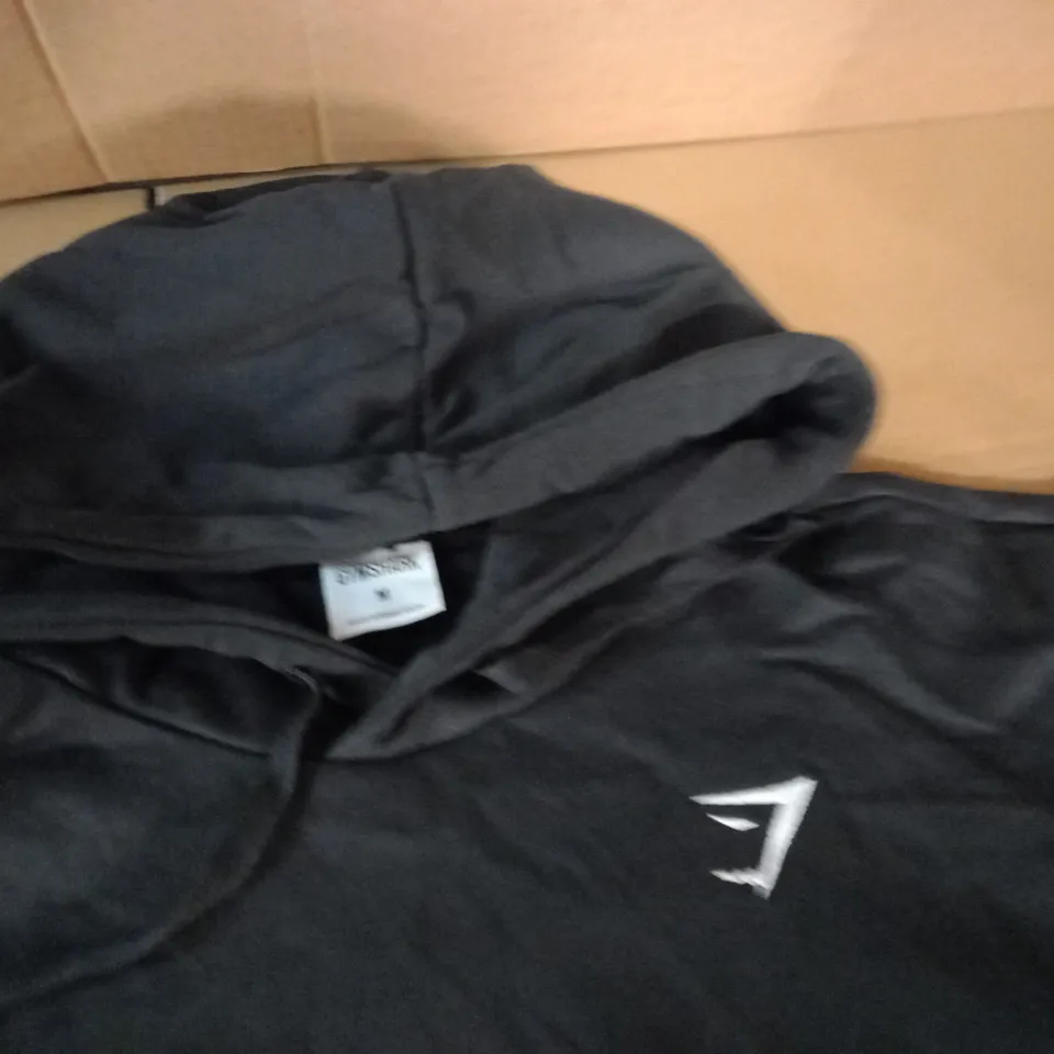 GYMSHARK BLACK HOODIE- M