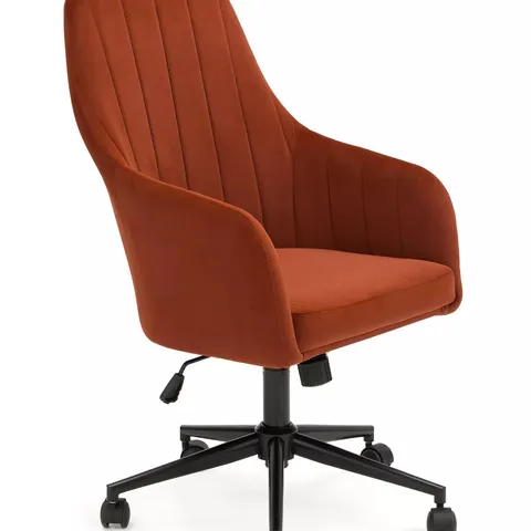 MOLBY FABRIC OFFICE CHAIR - RUST/BLACK 