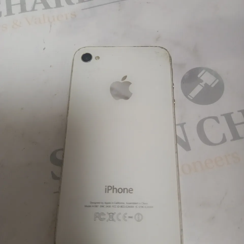 APPLE IPHONE WHITE MODEL A1387