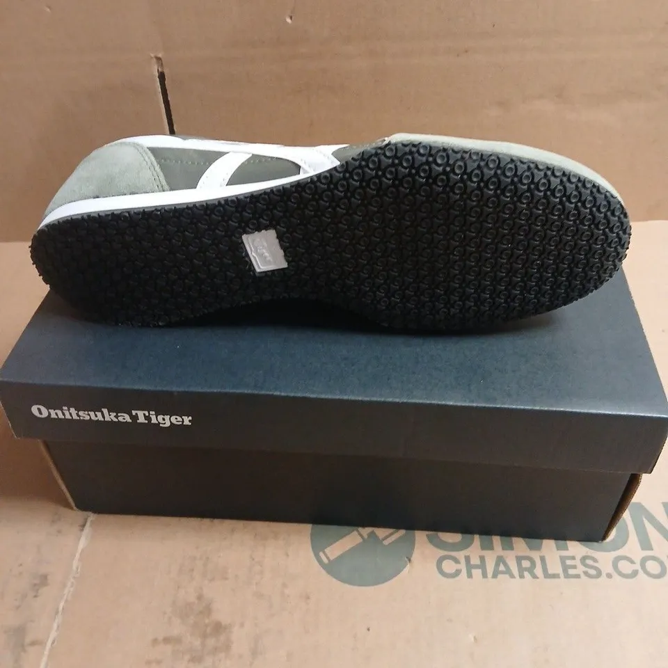 ONITSUKA TIGER SERANNO BURNT OLIVE/WHITE TRAINER BOXED SIZE 8